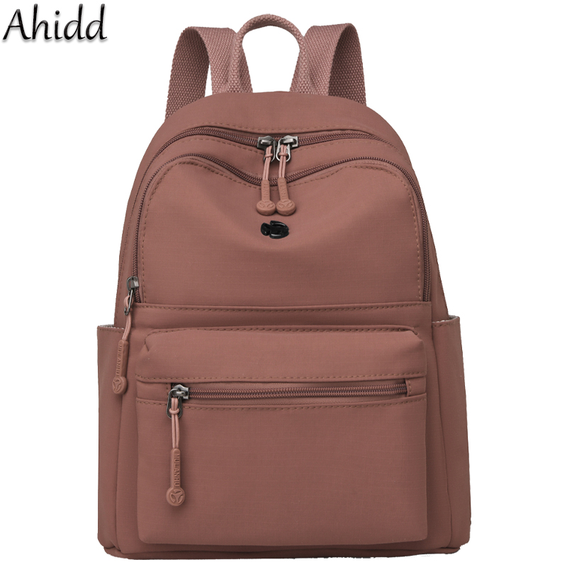 Canvas Backpack Casual - Casual Multi Pockets กระเป๋าเป้สะพายหลังผู้หญิงกันน้ําไนลอน Daypack ผู้หญิงน้ําหนักเบา