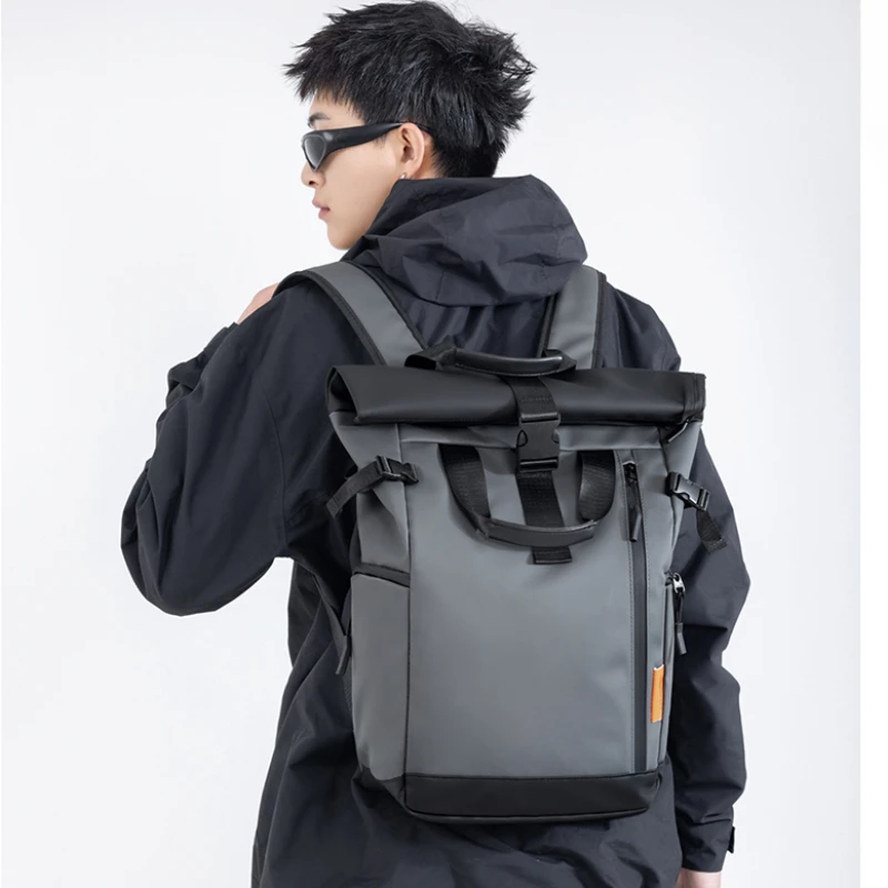 Canvas Backpack Casual - กระเป๋าเป้สะพายหลังกันน้ำขนาดใหญ่ ดีไซน์มินิมอลทันสมัย เหมาะสำหรับผู้ชายและผู้หญิง ใช้ได้ทั้งไปเรียนและไปทำงาน