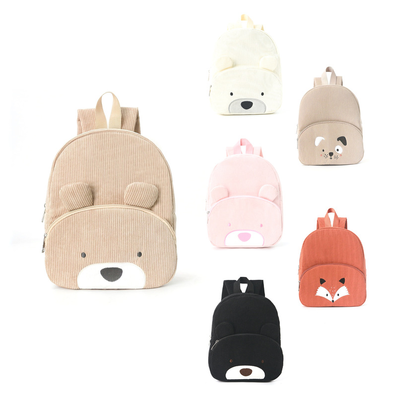 กระเป๋าเป้ผ้าลูกฟูกหมีน่ารักสำ - Canvas Backpack Casual บทวิจารณ์และราคา
