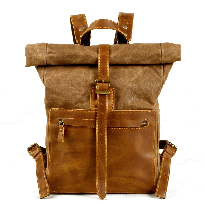 กระเป๋าเป้ผ้าแคนวาสสไตล์เรโทรเ - Canvas Backpack Casual บทวิจารณ์และราคา