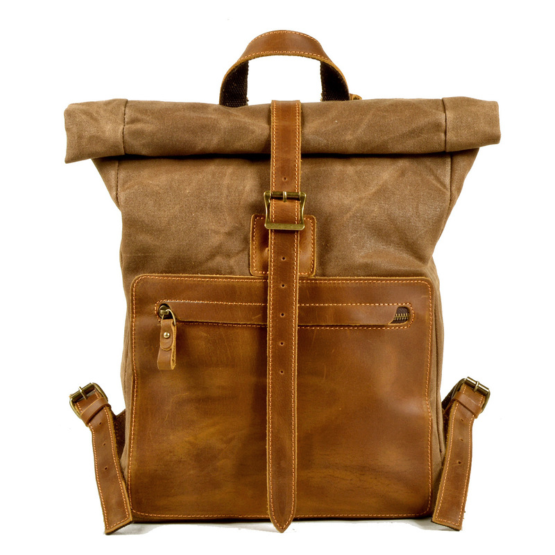 กระเป๋าเป้ผ้าแคนวาสสไตล์เรโทรเ - Canvas Backpack Casual บทวิจารณ์และราคา