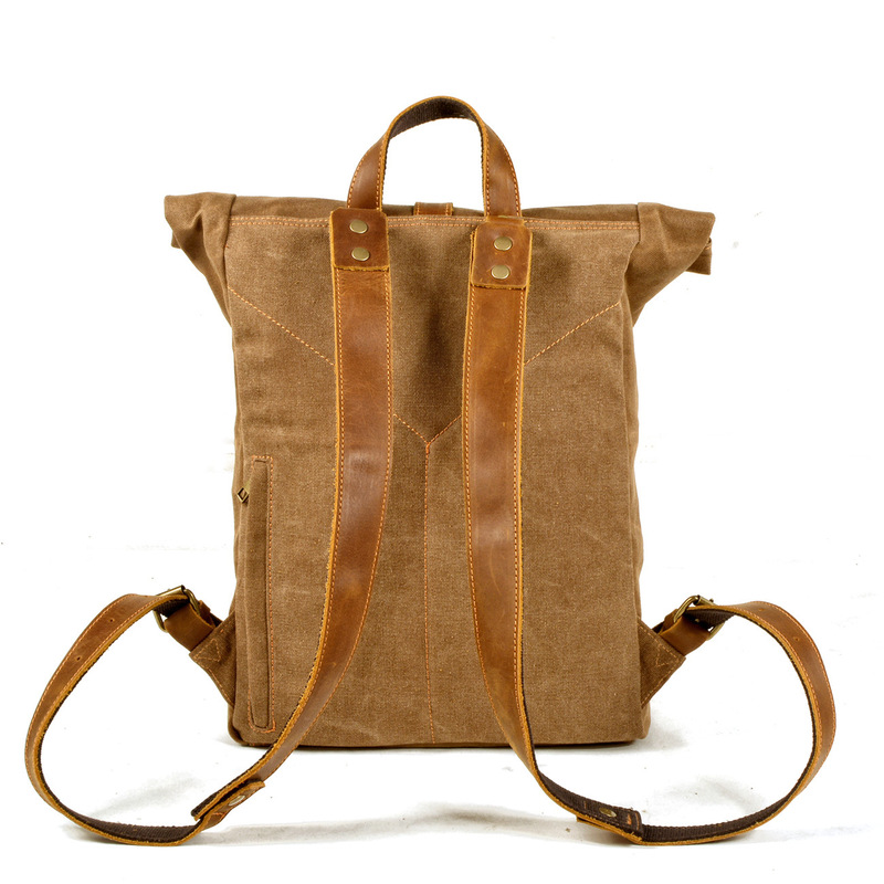กระเป๋าเป้ผ้าแคนวาสสไตล์เรโทรเ - Canvas Backpack Casual บทวิจารณ์และราคา