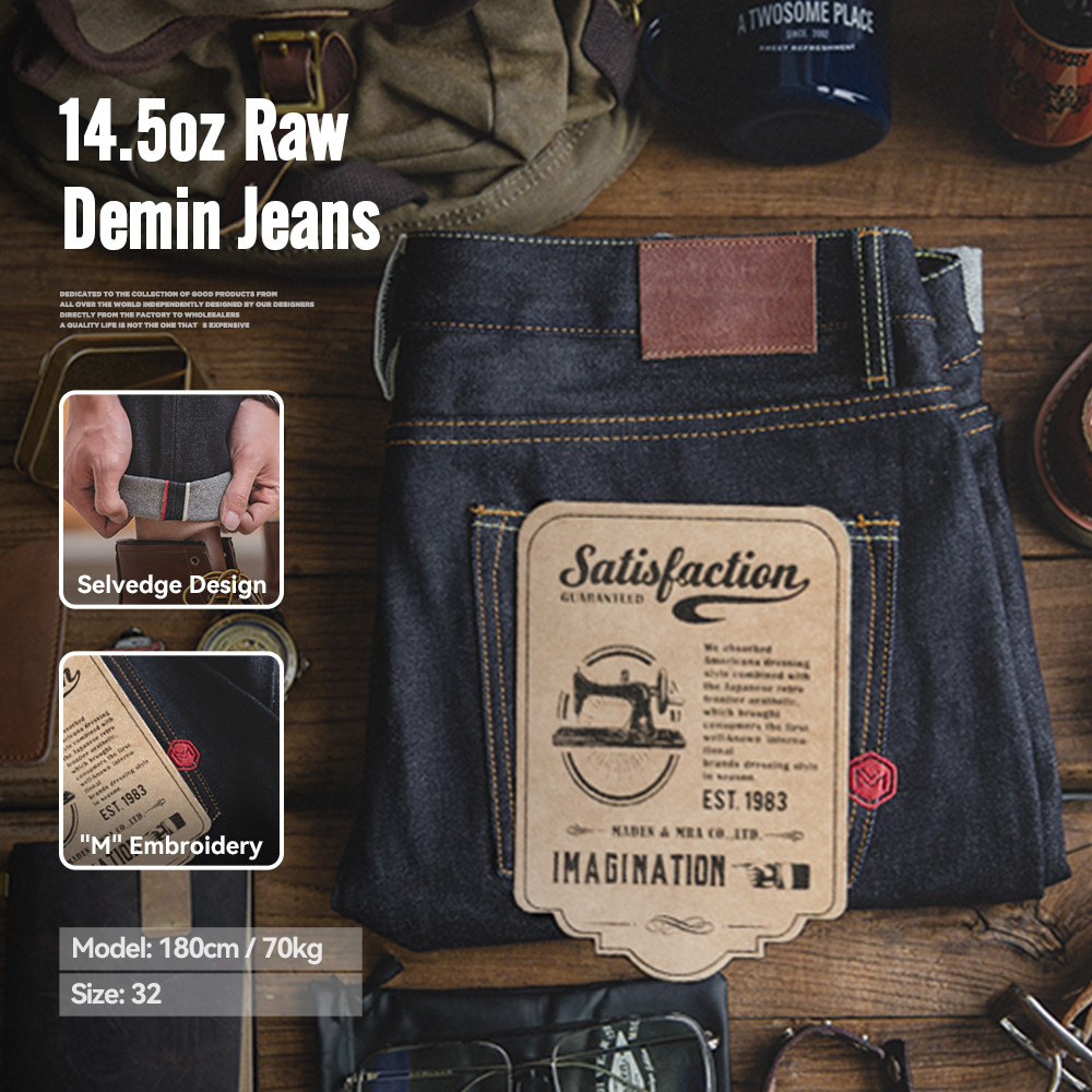 กางเกงยีนส์เดนิมดิบ Maden Retr - Levis Jeans 501 บทวิจารณ์และราคา